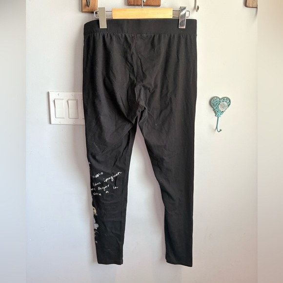Desigual Black Leggings with Floral Design - Picture 3 of 5
